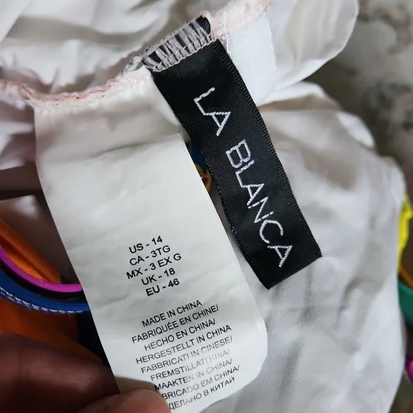La Blanca Multicolor One Piece Swimsuit Size 14 - Picture 5 of 5